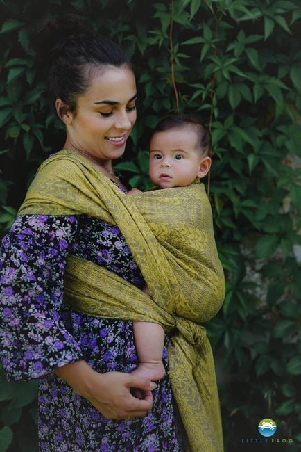 Chusta tkana Little Frog - Golden Boho