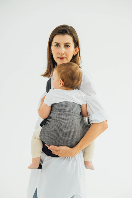 Baby Carrier LennyLamb LennyHip - Little Herringbone Ombre Grey