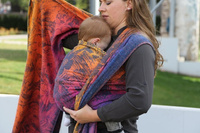 Chusta tkana Yaro Chloe Duo Havana Grad Orange Navy Confetti