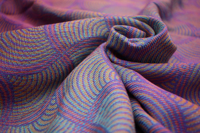 Chusta tkana Yaro Gravity Duo Aqua Grad Orange Violet Tencel