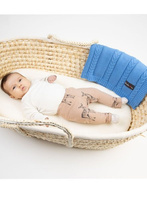 Kinder Hop knitted baby blanket - Blue, 90x65, 100% cotton