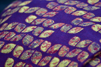 Chusta tkana Yaro Sling - Petals Ultra Yellow Red Violet Wool Linen