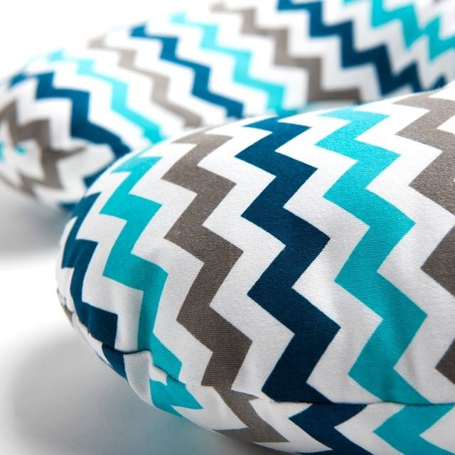 Poduszka do karmienia - Zygzak Turkusowo-Brążowy