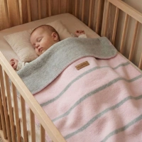 Zaffiro - Koc bawełniany Alba 75x100cm baby pink