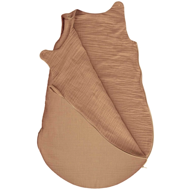 Zaffiro - Zaffiro Full Muslin Sleeping Bag 0.5 TOG 0–6m  - Toffee