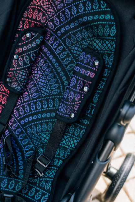 LennyLamb Anti-sweat pram liner (for a stroller) - Peacok's Tail Black Opal