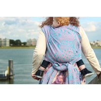 Chusta tkana Yaro Geodesic Contra Pink Blue Modal