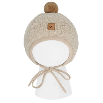 Zaffiro - Czapeczka Tulip 100% wełna - Baranek S (0-6m) Beige