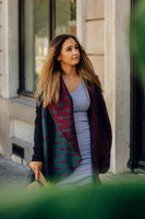 Long Cardigan LennyLamb: Deco - Maroon Moss