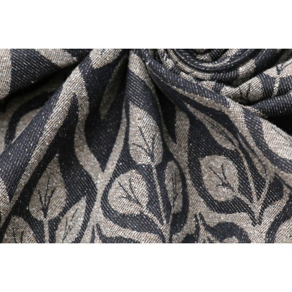 Chusta tkana Yaro La Vita Black Beige Wool Bourette