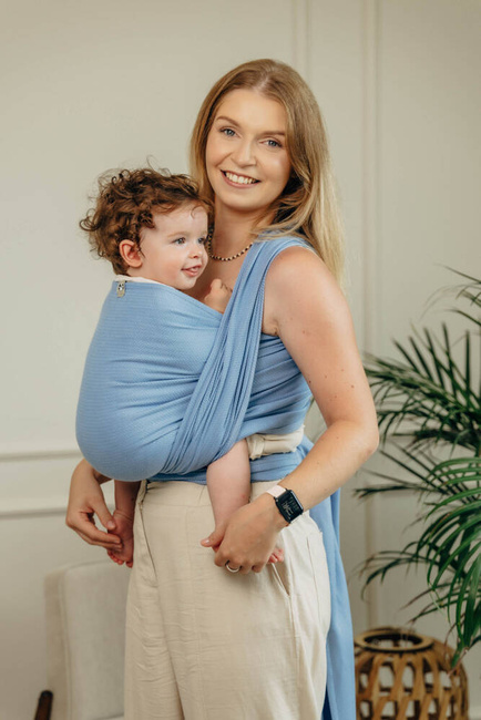 Chusta tkana LennyLamb - Mała Jodełka Skylight