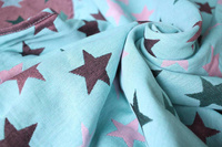Chusta tkana Yaro Stars Ultra Black Rose Mint