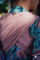 Chusta tkana Little Frog - Pink Linen WIldness