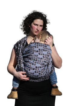 Chusta tkana Yaro Sling - Petals Ultra Blue Mouline Linen Seacell