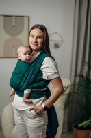 Basic Line Baby Sling Lenny Lamb - Little Herringbone Emerald