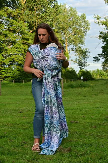 Chusta tkana Yaro Slings - Yaro Ava Trinity Peacock Rainbow Tencel 