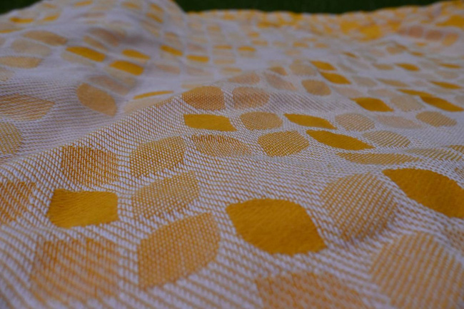 Chusta tkana Yaro Slings - Petals Duo Yellow White Seacell