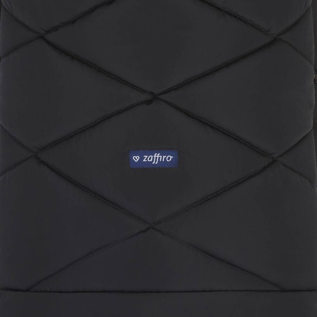 Zaffiro - Śpiwór do wózka z torbą GrowUP 4.0 Grafitowy Plusz + Black