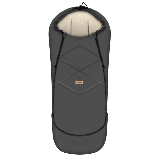 Zaffiro - Regulowany wełniany śpiwór EverGrow Aspen 0-36m - Anthracite