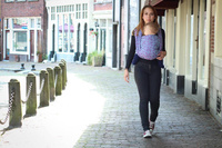 Chusta tkana Yaro Sling - Retro Berry Purple Mint Tencel