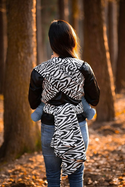 Chusta tkana Be Lenka - Zebra Black&White