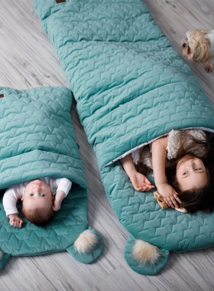 Śpiworek fotelikowy 6w1 - Ocean Green 80x45cm