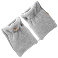 Zaffiro - Stroller Hand Muff Made of Natural Premium Sheep Wool - Grey