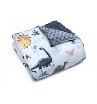 Kocyk Minky (Dinozaury Szare) 100cm x 135cm