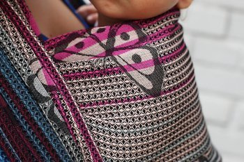 Chusta tkana Sensimo Slings - Happy Butterfly Azure