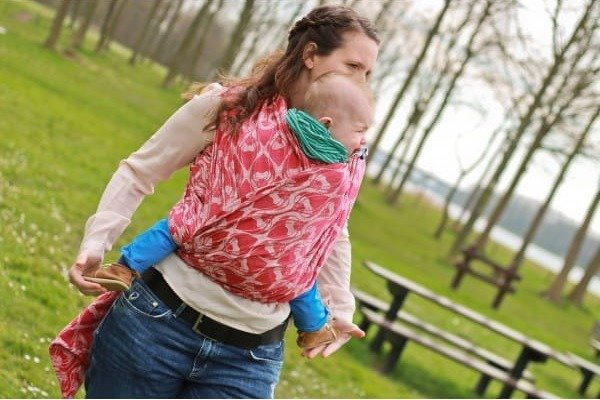 Chusta kółkowa/Ring Sling Yaro Slings La Fleur Fuchsia Flame