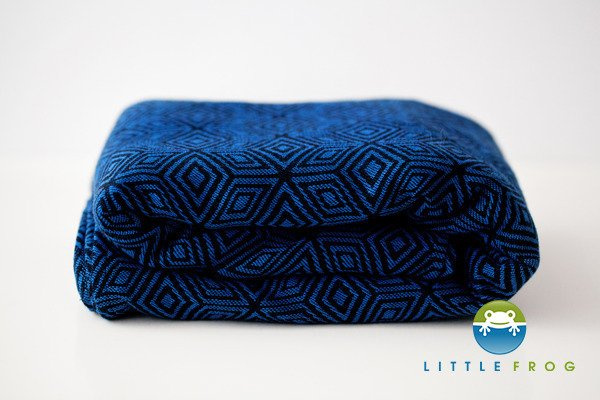 Chusta tkana Little Frog Indygo Cube