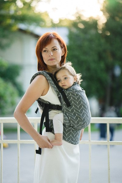 Nosidełko Kavka Multi-age stone grey braid